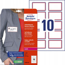 Identyfikator do zadruku samoprzylepny 80x50mm bia�y ramka czerwona L4786-20 AVERY ZWECKFORM