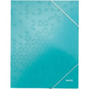 Teczka kartonowa z gumk� WOW turkusowa 39820051 LEITZ