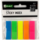 Zakadki indeksujce 45x12mm D.RECT 5x25 sztuk do organizacji dokumentów 009354