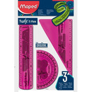 Zestaw linijek nie�amliwych 895024 linijka 15cm ekierka k�tomierz MAPED