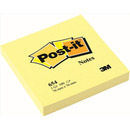 Bloczek samoprzylepny POST-IT 76x76mm kanarkowy �&oacute;�ty 654 (100kart.) 3M