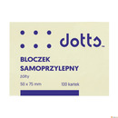 Bloczek samoprzylepny DOTTS 50x75 óty 100 kartek (NS50/75/D)