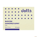 Bloczek samoprzylepny DOTTS 75x100 �&oacute;�ty 100 kartek (NS100/75/D)