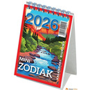 Kalendarz biurowy MINI ZODIAK H7 stojący pionowy 85x120mm 2026 TELEGRAPH