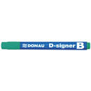 Marker do tablic DONAU D-Signer B, okr�g�y, 2-4mm (linia), zielony