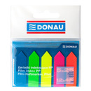 Zakadki indeksujce DONAU, PP, 12x45mm, strzaka, 5x25 kart., mix kolorów