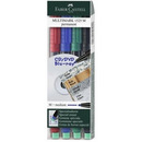 Foliopis z gumk� M 1.0mm komplet 4kolory 152504 FABER CASTELL