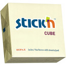 Bloczek STICKN 76x76mm 400k �&oacute;�ty pastelowy 21072