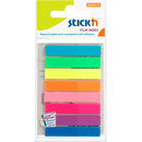 Zak�adki indeksuj�ce 45x8mm mix 8 kolor&oacute;w neon 21401 STICK`N