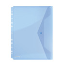 Teczka kopertowa DONAU zatrzask, PP, A4, 200mikr., z europerforacj, niebieska