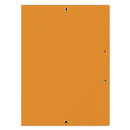 Teczka z gumk� DONAU, preszpan, A4, 390gsm, 3-skrz., pomara�czowa