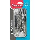 Cyrkiel MAPED STUDY w zestawie 10 element&oacute;w - metalowe etui 019409