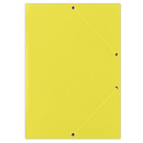 Teczka z gumką DONAU, karton, A4, 400gsm, 3-skrz., żółta