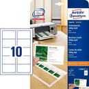 Wizyt&oacute;wki Quick&Clean C32011-25 85 x 54 25ark 250 szt., 200 g, matowe, bia�e, Avery Zweckform (X)