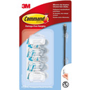 Uchwyty do kabli COMMAND&trade; (17017 PL), ma�e, 4szt., transparentne