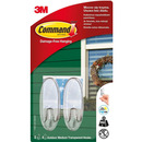 Haki wielokrotnego u�ytku COMMAND&trade; Outdoor (17091CLR-AWCEE), �rednie, 2 szt., transparentne