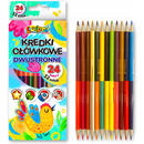 Kredki o�&oacute;wkowe tr&oacute;jk�tne dwustronne 12/24kol. Kolori TT8311 Penmate