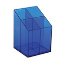 Przybornik na biurko ICO, z przegrodami, niebieski