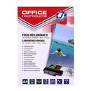 Folia do laminowania OFFICE PRODUCTS, A4, 2x125mikr., b�yszcz�ca, 100szt., transparentna
