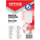 Wk�ad do segregatora OFFICE PRODUCTS, A4, w kratk�, 50 kart., mix kolor&oacute;w