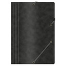 Teczka z gumk OFFICE PRODUCTS, preszpan, A4, 390gsm, 3-skrz., czarna