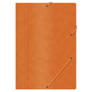 Teczka z gumk� OFFICE PRODUCTS, preszpan, A4, 390gsm, 3-skrz., pomara�czowa