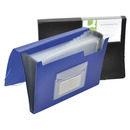 Teczka harm. z gumk� Q-CONNECT, PP, A4, 12-przegr., niebieska