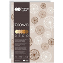 Blok A4 20k 170g 5 kolor&oacute;w DECO BROWN HA 3717 2030-072 HAPPY COLOR