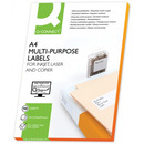 Etykiety uniwersalne Q-CONNECT, 38, 1x21, 1mm, prostok�tne, bia�e 100 ark