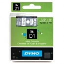 Dymo ta�ma do drukarek etykiet, D1 45020 | 12mm x 7m | bia�y / przezroczysty