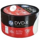HP DVD-R | 4.7GB | x16 | WHITE FF InkJet Printable White | spindel 50