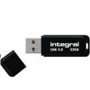 Integral USB 32GB Black, USB 3.0 with removable cap