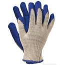 R�kawice REIS RU N bawe�niano-poliestrowe powlekane gum� niebieskie roz.9/L