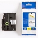 Ta�ma Brother laminowana z mocnym klejem 36mm x 8m czarny nadruk / bia�e t�o