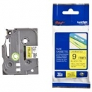 Ta�ma Brother laminowana 9mm x 8m czarny nadruk / �&oacute;�te t�o