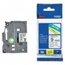 Ta�ma Brother laminowana 9mm x 8m czarny nadruk / bia�e t�o
