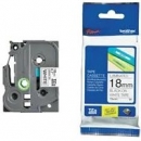 Ta�ma Brother laminowana 18mm x 8m czarny nadruk / bia�e t�o