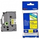 Ta�ma Brother laminowana 18mm x 8m czarny nadruk / �&oacute;�te t�o