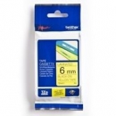 Ta�ma Brother laminowana 6mm x 8m czarny nadruk / na z&oacute;�tym tle