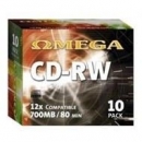 Dysk Omega CD-RW slim | 700MB | x12 | 10 szt