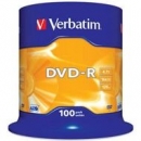 Verbatim DVD-R | 4.7GB | x16 | cakebox 100szt | matte silver