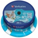 Verbatim CD-R | 700MB | x52 | cakebox 25szt do nadruku | DataLife+ AZO
