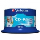 Verbatim CD-R | 700MB | x52 | cake 50szt AZO Printable NO ID