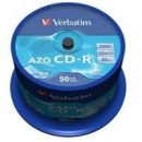 Verbatim CD-R AZO | 700MB | x52 | cakebox 50szt | Crystal | DataLife+ AZO