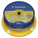 Verbatim DVD+RW | 4.7GB | x4 | cakebox 25szt