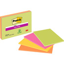 NOTES SAMOPRZYLEPNY POST-IT SUPER STICKY (6845-SSP) 200X149MM 4X45KART MIX KOLORW