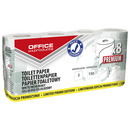 PAPIER TOALETOWY CELULOZOWY OFFICE PRODUCTS PREMIUM, 3-WARSTWOWY, 150 LISTKW, 15M, 8SZT., BIAY