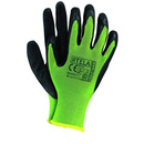 R�kawice REIS RTELA LB poliestrowe powlekane lateksem limonkowo-czarne roz.11/XXL