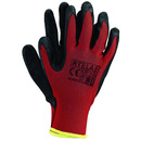 R�kawice REIS RTELA CB poliestrowe powlekane lateksem czerwono-czarne roz.7/S