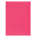 Teczka z gumką OFFICE PRODUCTS, karton, A4, 300gsm, 3-skrz., różowa